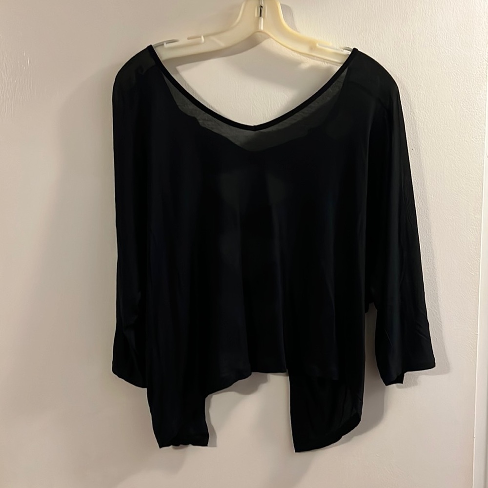 Lost black flowy top